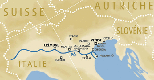 Mappa del Fiume Po